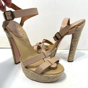 RED VALENTINO Platform Heel Sandal 38 1/2
